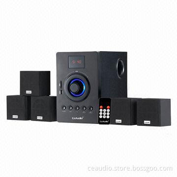 5.1CH Computer Speakers with USB, SD Card Reader and FM Radio